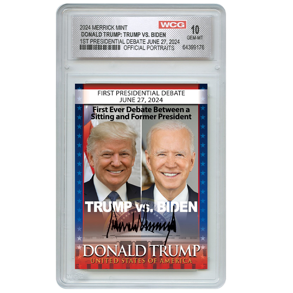 2024 Presidential Debate #1 Portrait Trading Card - Graded Gem Mint 10